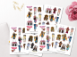 Preview: Fashion Girls Sticker Set